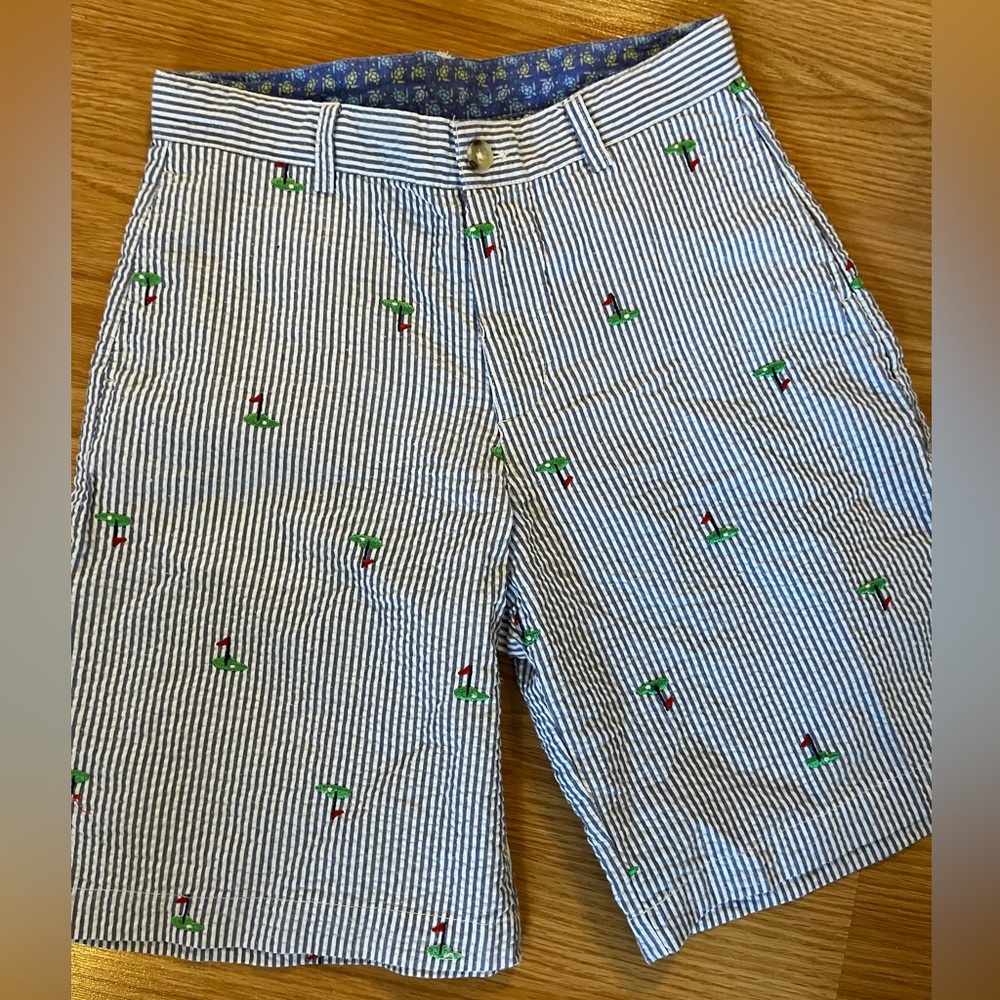 J Bailey Seersucker Golf Shorts‎ Size 10